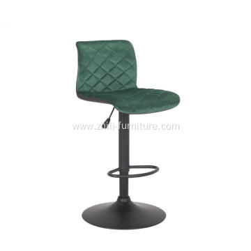 Fabric Bar Stool With High Base